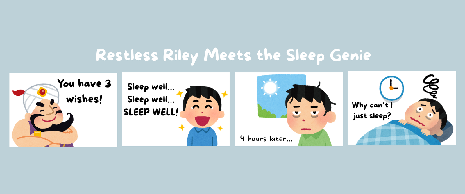 Illustration for insomnia support with Restless Riley